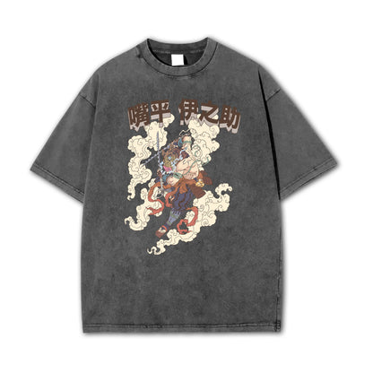 Blade of Demon Hunters Boar Head Fighter Hashibara V2 Vintage T-Shirt