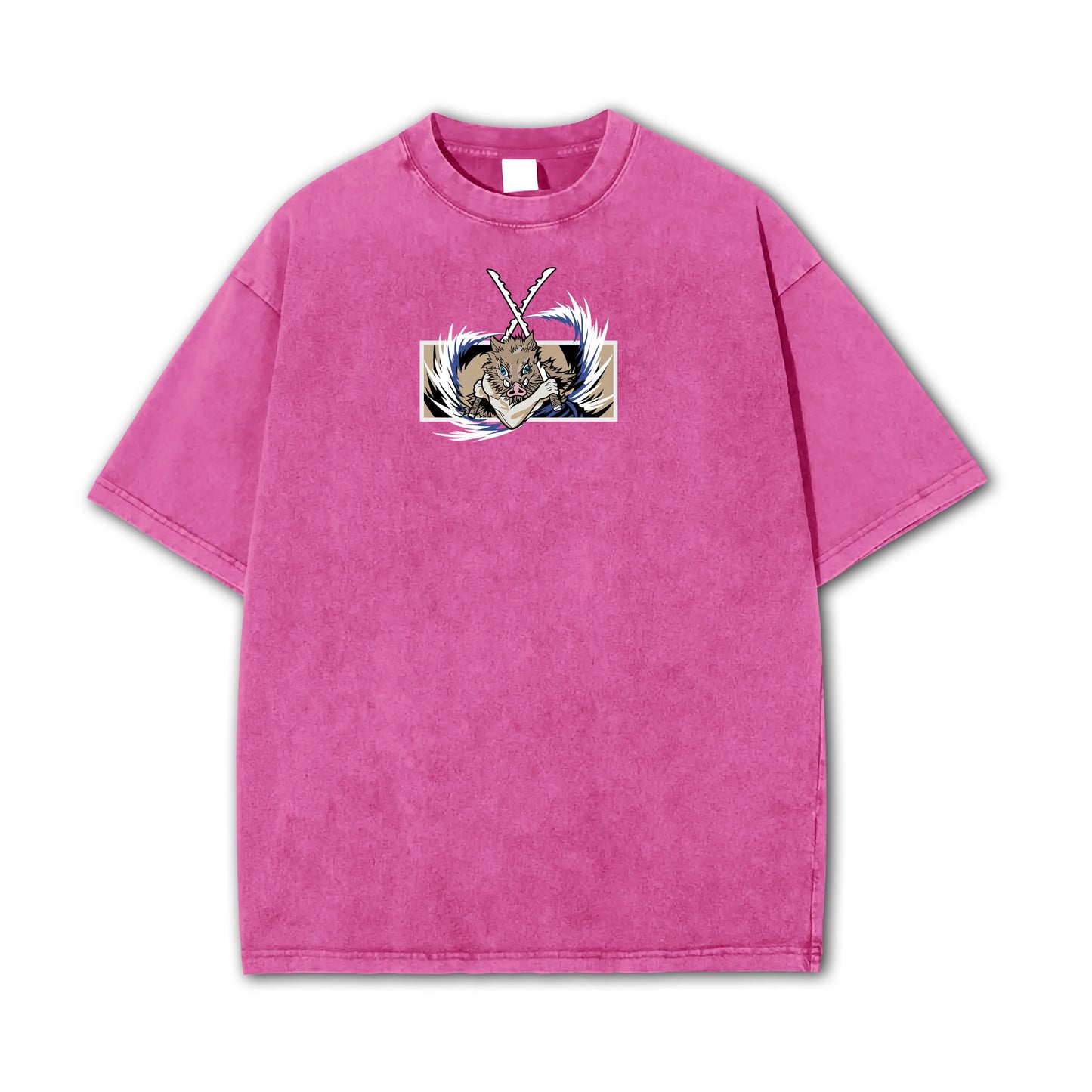 Blade of Demon Hunters Boar Head Fighter Hashibara Vintage T-Shirt