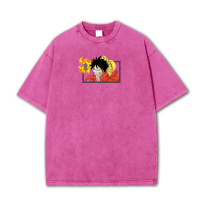 Pirate King’s Voyage Luffy Fire Punch Vintage T Shirt