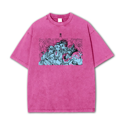 Blade of Demon Hunters Water Breathing Swordsman Squad Vintage T-Shirt