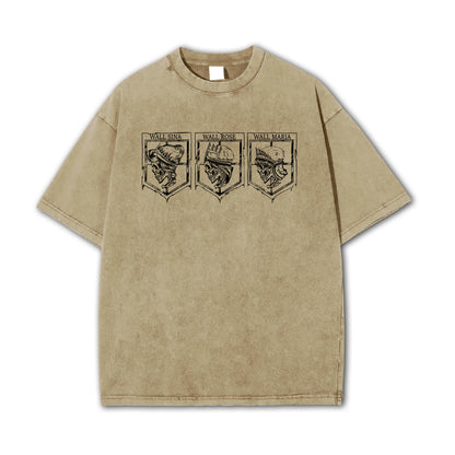 Angriff auf Titan - T-Shirt mit Aufschrift „Wall Territory“