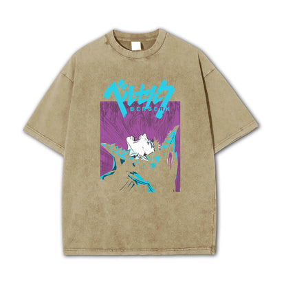 Dark Sword Saga Black Swordsman V8 Vintage T-Shirt