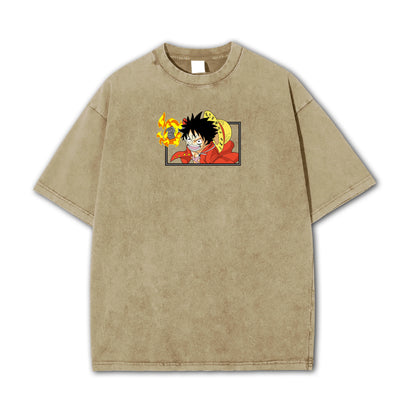 Pirate King’s Voyage Luffy Fire Punch Vintage T Shirt