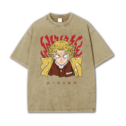 Blade of Demon Hunters Thunder Breather Rage V2 Vintage T-Shirt