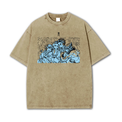 Blade of Demon Hunters Water Breathing Swordsman Squad Vintage T-Shirt