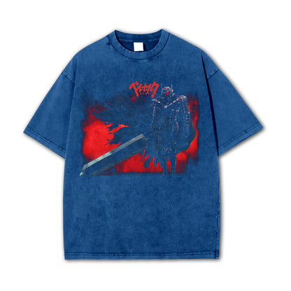 Dark Sword Saga Black Swordsman V9 Vintage T Shirt