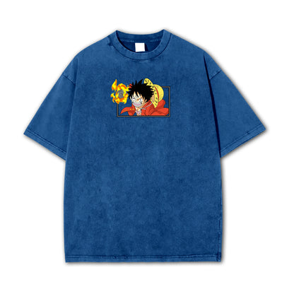 Pirate King’s Voyage Luffy Fire Punch Vintage T Shirt