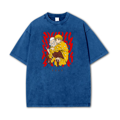Blade of the Demon Hunters Zenitsu's Master Vintage T Shirt