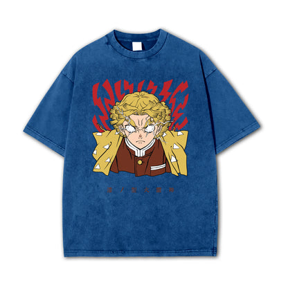 Blade of Demon Hunters Thunder Breather Rage V2 Vintage T-Shirt