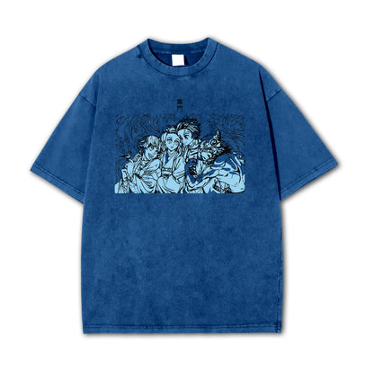 Blade of Demon Hunters Water Breathing Swordsman Squad Vintage T-Shirt