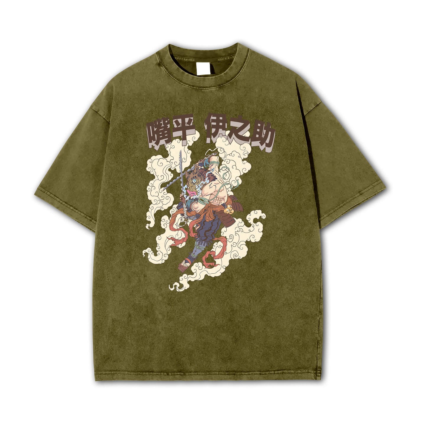 Blade of Demon Hunters Boar Head Fighter Hashibara V2 Vintage T-Shirt