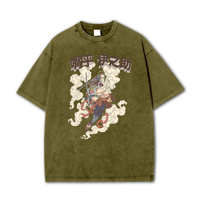 Blade of Demon Hunters Boar Head Fighter Hashibara V2 Vintage T-Shirt