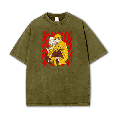 Blade of the Demon Hunters Zenitsu's Master Vintage T Shirt