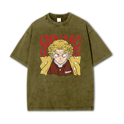 Blade of Demon Hunters Thunder Breather Rage V2 Vintage T-Shirt