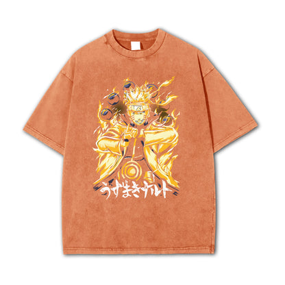 Hidden Leaf Shinobi Kyuubi + Sage Mode Vintage T-Shirt
