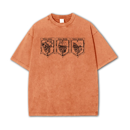 Angriff auf Titan - T-Shirt mit Aufschrift „Wall Territory“