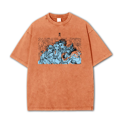 Blade of Demon Hunters Water Breathing Swordsman Squad Vintage T-Shirt