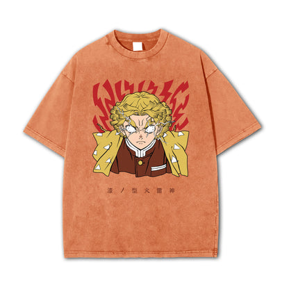 Blade of Demon Hunters Thunder Breather Rage V2 Vintage T-Shirt