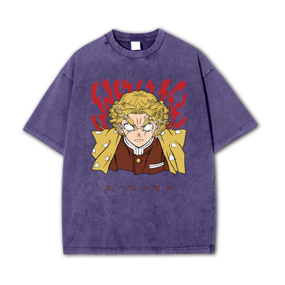 Blade of Demon Hunters Thunder Breather Rage V2 Vintage T-Shirt