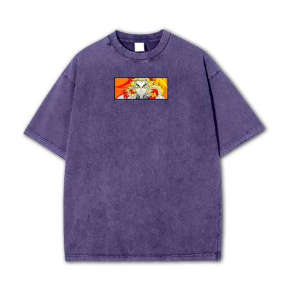 Blade of the Demon Hunters Kyojuro Rengoku Fire Hashira Vintage T Shirt