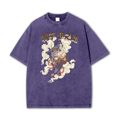 Blade of Demon Hunters Boar Head Fighter Hashibara V2 Vintage T-Shirt