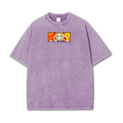 Blade of the Demon Hunters Kyojuro Rengoku Fire Hashira Vintage T Shirt