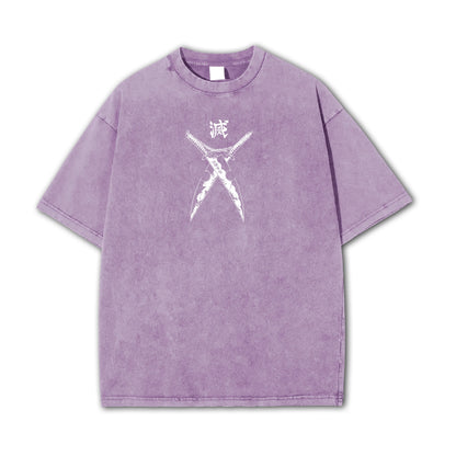 Blade of Demon Hunters Sanemi Shinazugawa Vintage T-Shirt