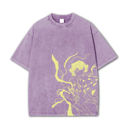 Blade of Demon Hunters Thunder Breather V2 Vintage T-Shirt