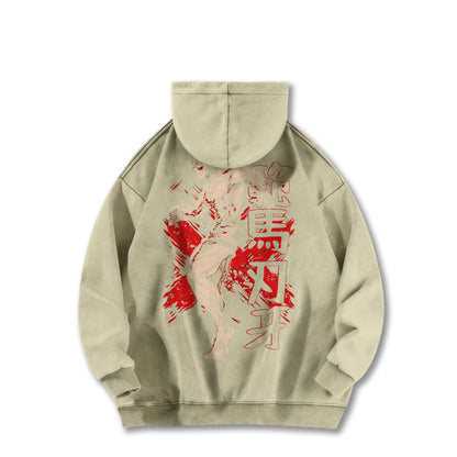 Ultimate Grappler Hanma V7 Vintage Hoodie