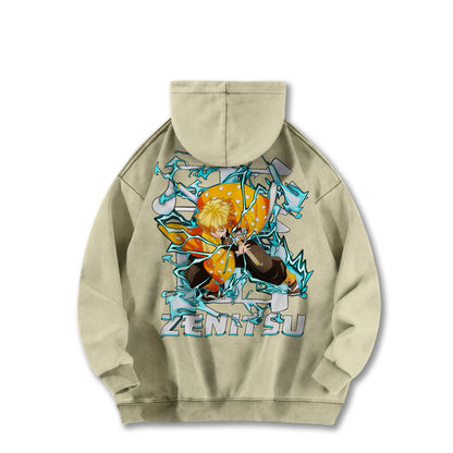 Blade of the Demon Hunters Zenitsu V2 Vintage Hoodie