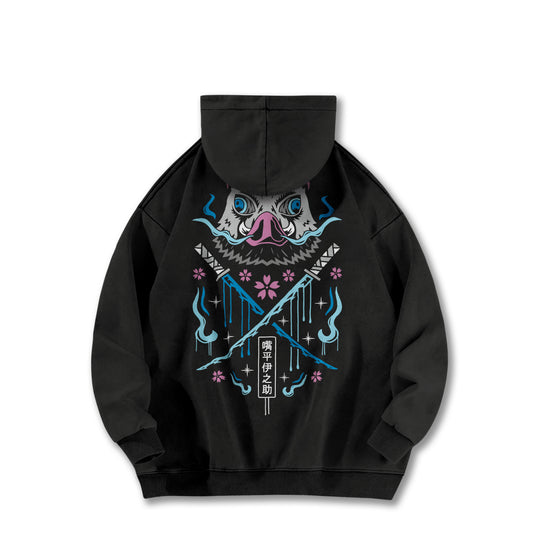 Blade of the Demon Hunters Boar Head Fighter V2 Vintage Hoodie