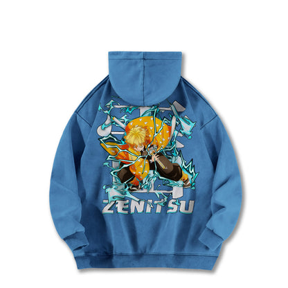 Blade of the Demon Hunters Zenitsu V2 Vintage Hoodie
