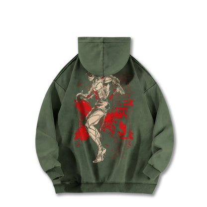 Ultimate Grappler Hanma V7 Vintage Hoodie