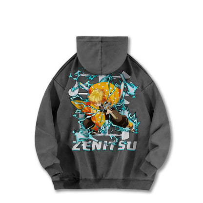 Blade of the Demon Hunters Zenitsu V2 Vintage Hoodie