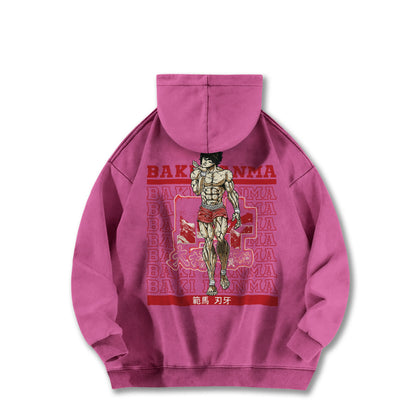 Ultimate Grappler Hanma V10 Vintage Hoodie
