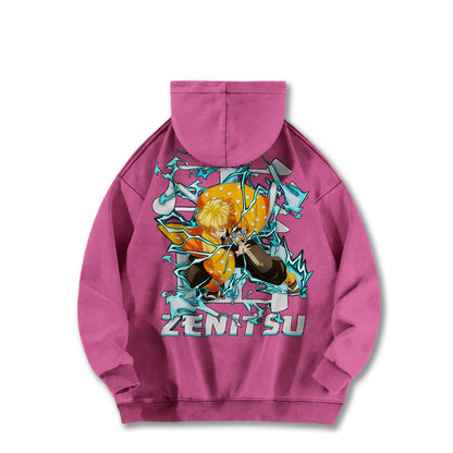 Blade of the Demon Hunters Zenitsu V2 Vintage Hoodie