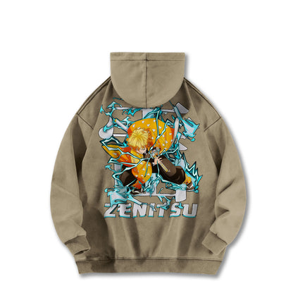 Blade of the Demon Hunters Zenitsu V2 Vintage Hoodie