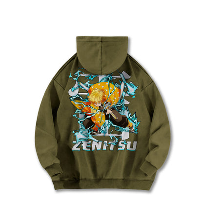Blade of the Demon Hunters Zenitsu V2 Vintage Hoodie