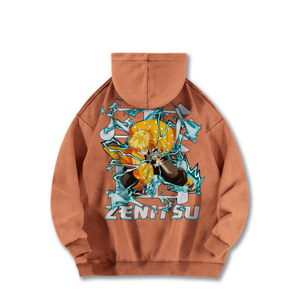 Blade of the Demon Hunters Zenitsu V2 Vintage Hoodie
