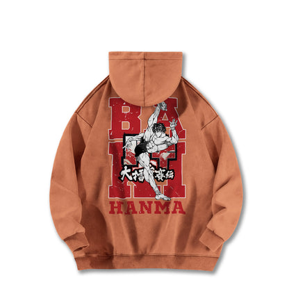 Ultimate Grappler Hanma V9 Vintage Hoodie