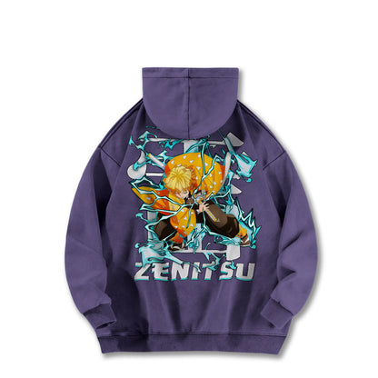 Blade of the Demon Hunters Zenitsu V2 Vintage Hoodie