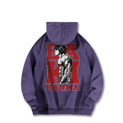 Ultimate Grappler Hanma V11 Vintage Hoodie