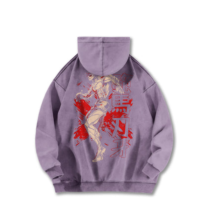 Ultimate Grappler Hanma V7 Vintage Hoodie