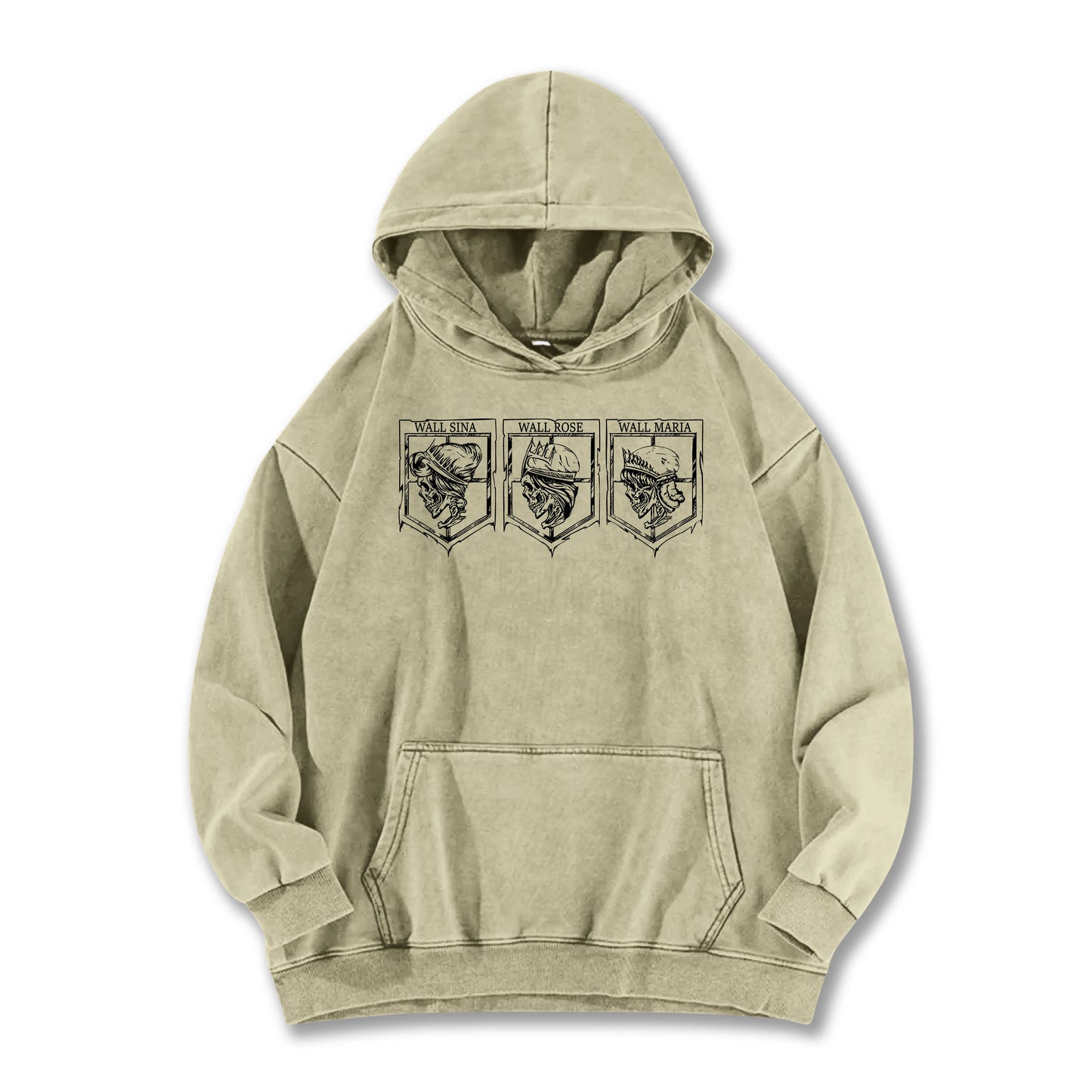 Titan Siege Wall Territory Vintage Hoodie