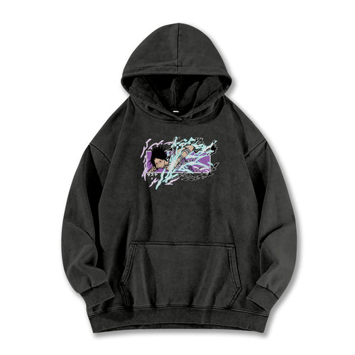 Hidden Leaf Shinobi - Sasuke Chidori Oversized Vintage Hoodie