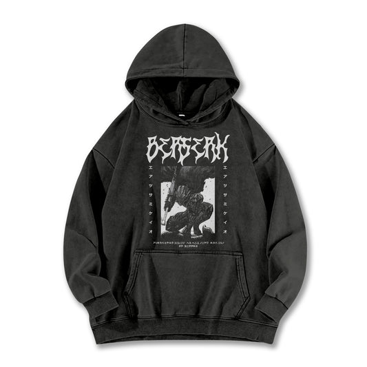 Berserk Black Swordsman V2 Vintage Hoodie