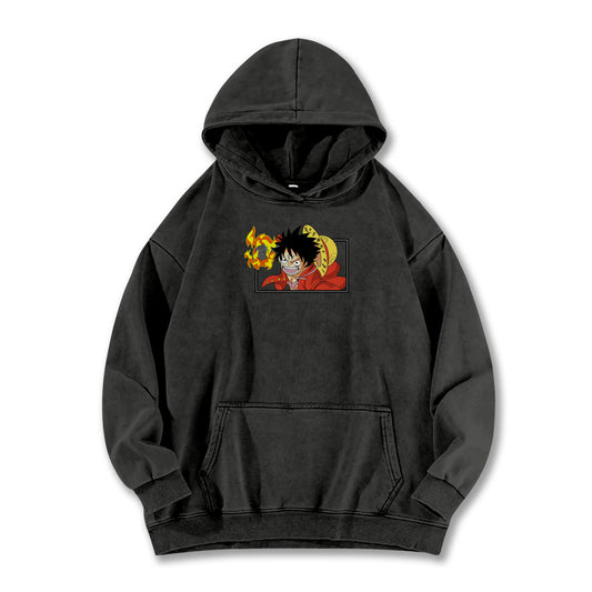 Pirate King’s Voyage Luffy Fire Punch Vintage Hoodie