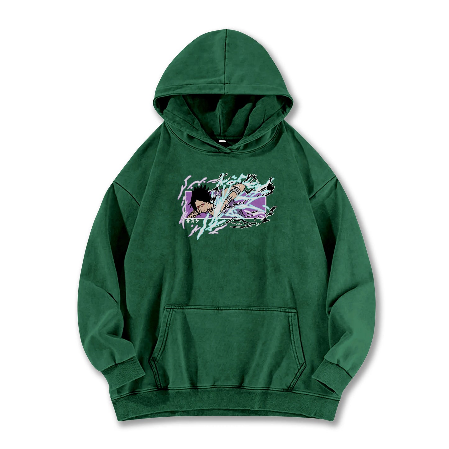Hidden Leaf Shinobi - Sasuke Chidori Oversized Vintage Hoodie