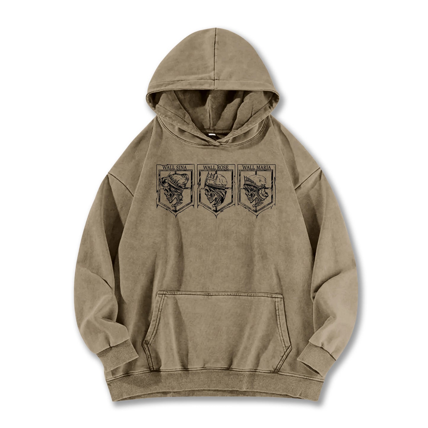 Titan Siege Wall Territory Vintage Hoodie