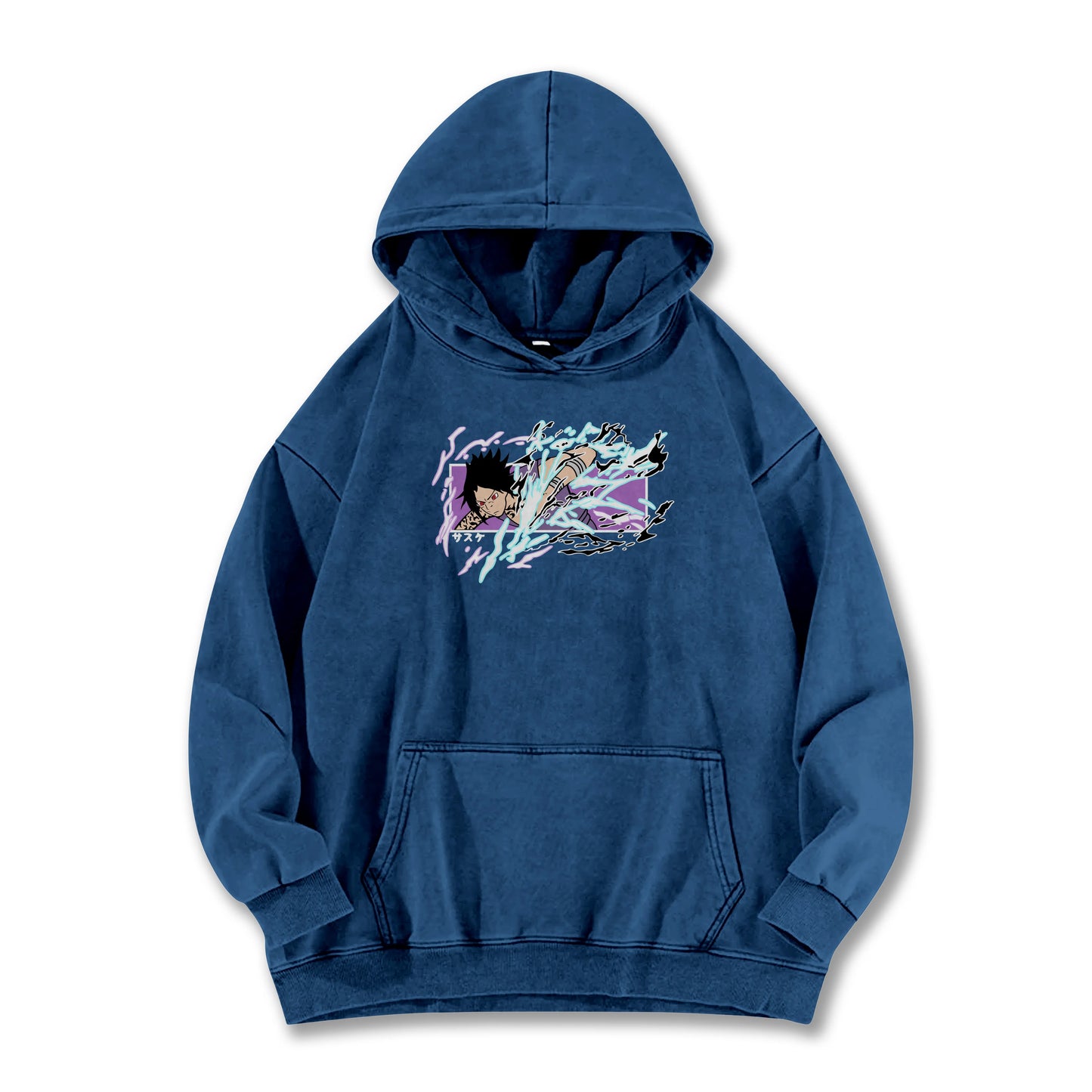 Hidden Leaf Shinobi - Sasuke Chidori Oversized Vintage Hoodie